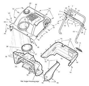 Body Covering Diagram and Parts List for 622594X16NA-ST0522 2006 Briggs and Stratton Snow Blower